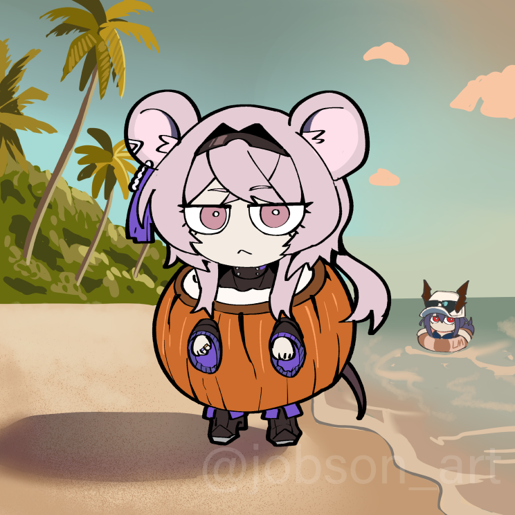 ch'en, lin, ch'en the holungday, and burbaloni luliloli (arknights) drawn by sleepyowl_(jobkung15)