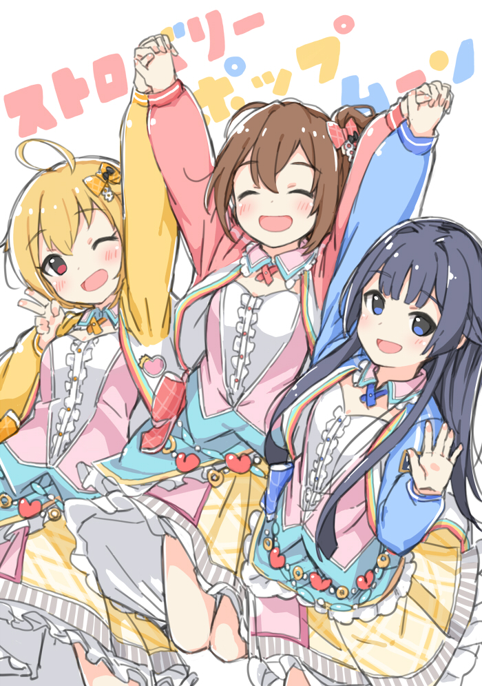 mogami shizuka, ibuki tsubasa, and kasuga mirai (idolmaster and 2 more) drawn by kuresuku_(lessons)