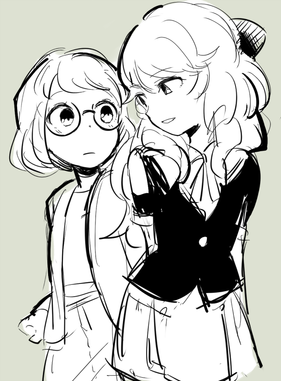 misora inaho and hoshikaze kirara (youkai watch and 1 more) drawn by asumi_chikyuu