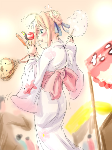 artoria pendragon and saber (fate and 1 more) drawn by shiranagi