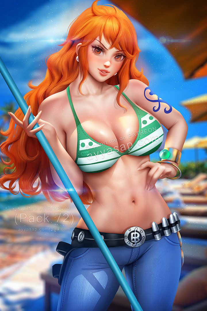 nami (one piece) drawn by ayya_sap