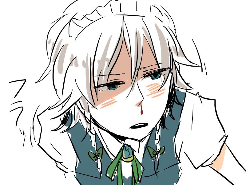 izayoi sakuya (touhou) drawn by daina_(encore62)