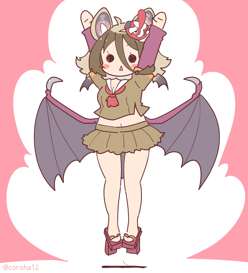 hilgendorf's tube-nose bat (kemono friends) drawn by coroha