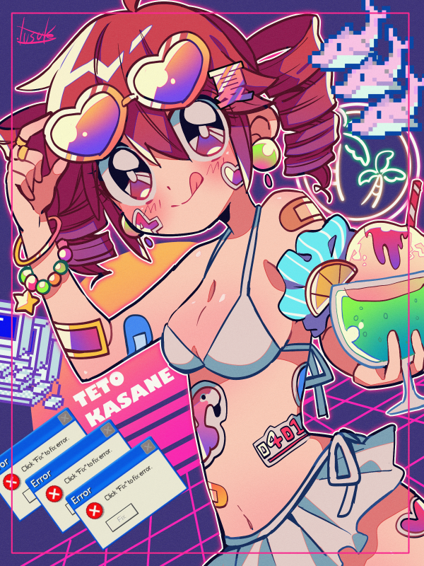 kasane teto (utau and 2 more) drawn by yuusuke-kun