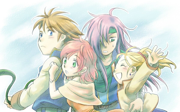 lenna charlotte tycoon, faris scherwiz, bartz klauser, and krile mayer baldesion (final fantasy and 1 more) drawn by kyuu_(komugi)