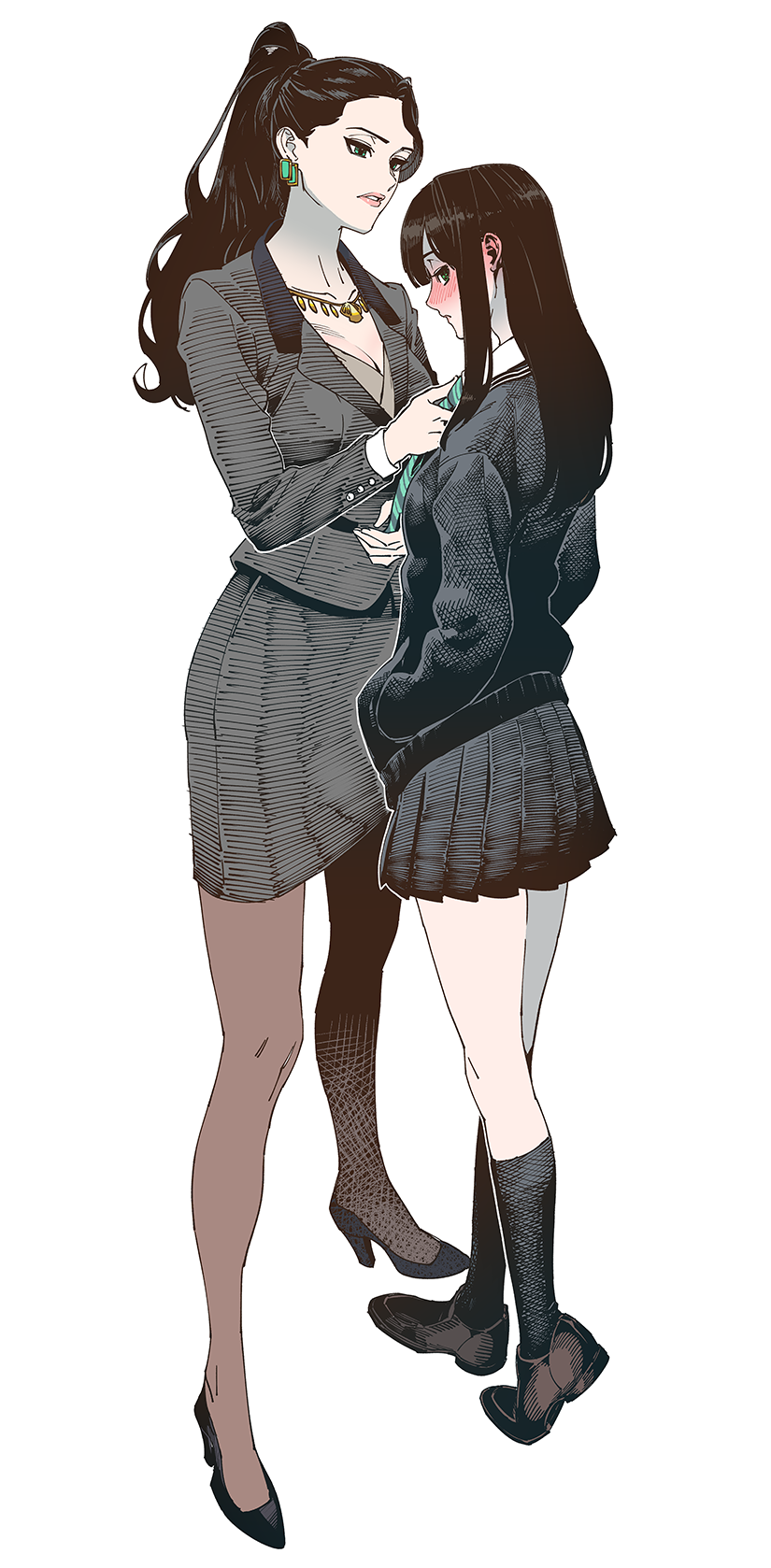 shibuya rin and executive mishiro (idolmaster and 1 more) drawn by gado