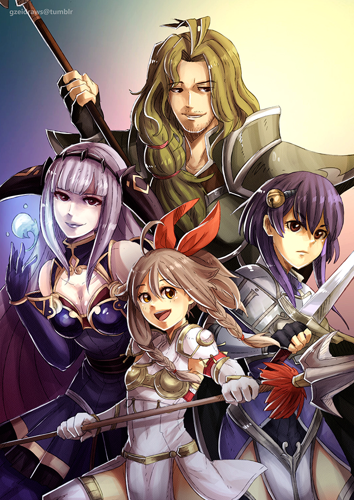 emma, shade, yuzu, and lando (fire emblem and 2 more) drawn by gzei