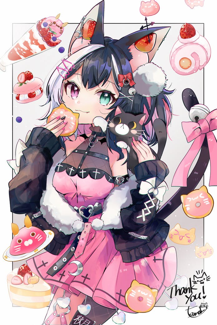 qiu yue (indie virtual youtuber) drawn by tsunoju