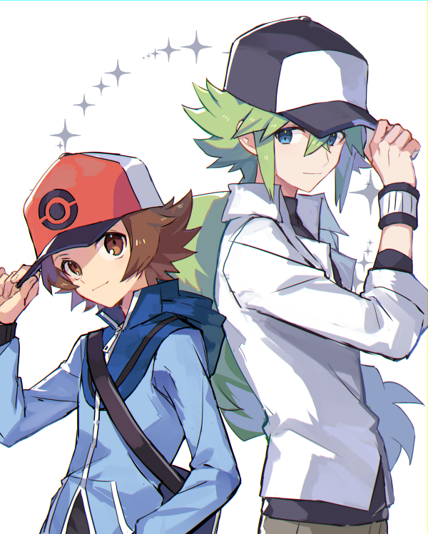 hilbert and n (pokemon and 1 more) drawn by tpi_ri