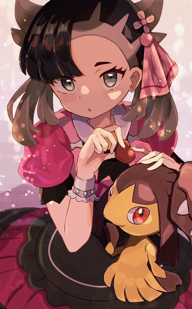 mawile and marnie (pokemon and 1 more) drawn by umiru