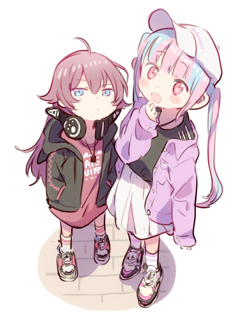 tamade chiyu and nyubara reona (bang dream!) drawn by taneda_yuuta