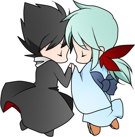 hiei and yukina (yu yu hakusho) drawn by amako