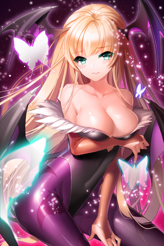 morrigan aensland and helena k sink (darkstalkers and 1 more) drawn by aile_(crossroads)