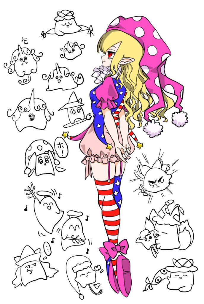 hakurei reimu, kirisame marisa, yakumo yukari, yakumo ran, chen, and 6 more (touhou and 2 more) drawn by gao_wanwan