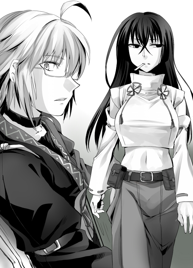 morichika rinnosuke and sendai hakurei no miko (original and 2 more) drawn by sayama_yoshiki