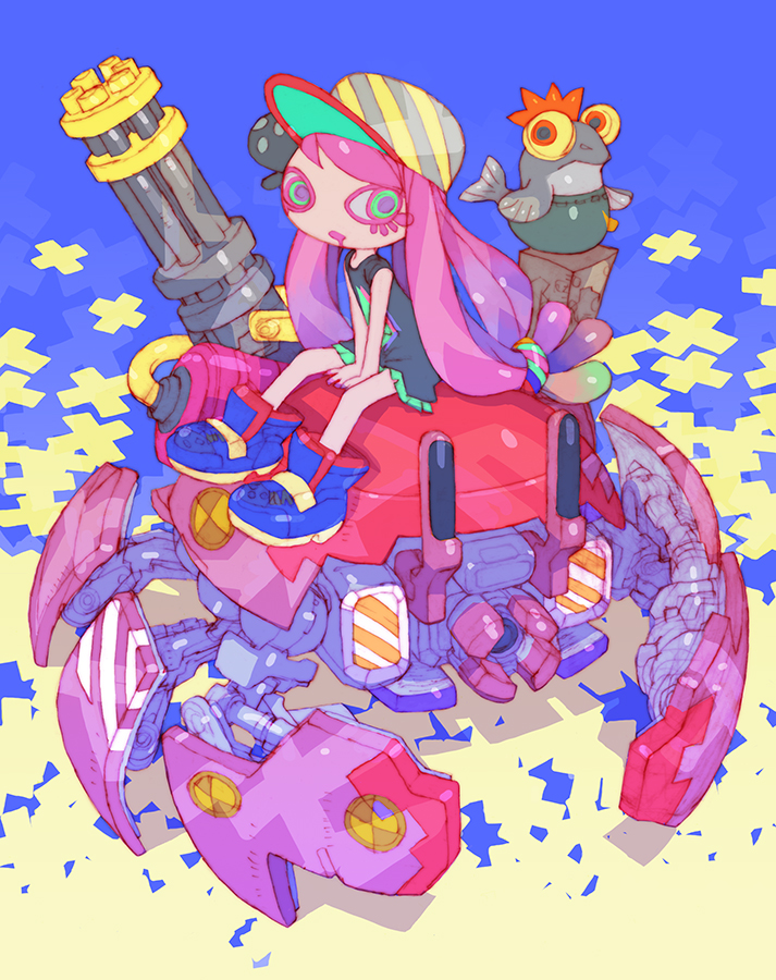 smallfry, harmony, and harmony's clownfish (splatoon and 1 more) drawn by nakayama_tooru