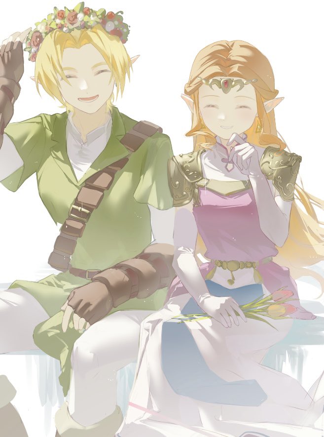 link and princess zelda (the legend of zelda and 1 more) drawn by yun_(dl2n5c7kbh8ihcx)