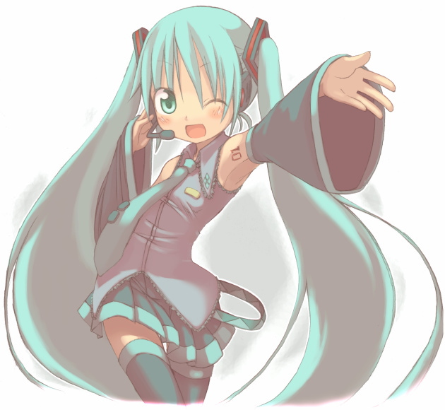 hatsune miku (vocaloid) drawn by kuro_(kuroneko_no_kanzume)