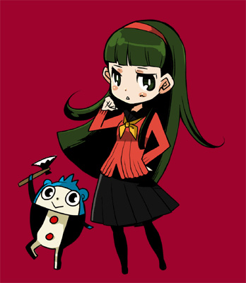 amagi yukiko and kuma (persona and 1 more) drawn by takeshiko