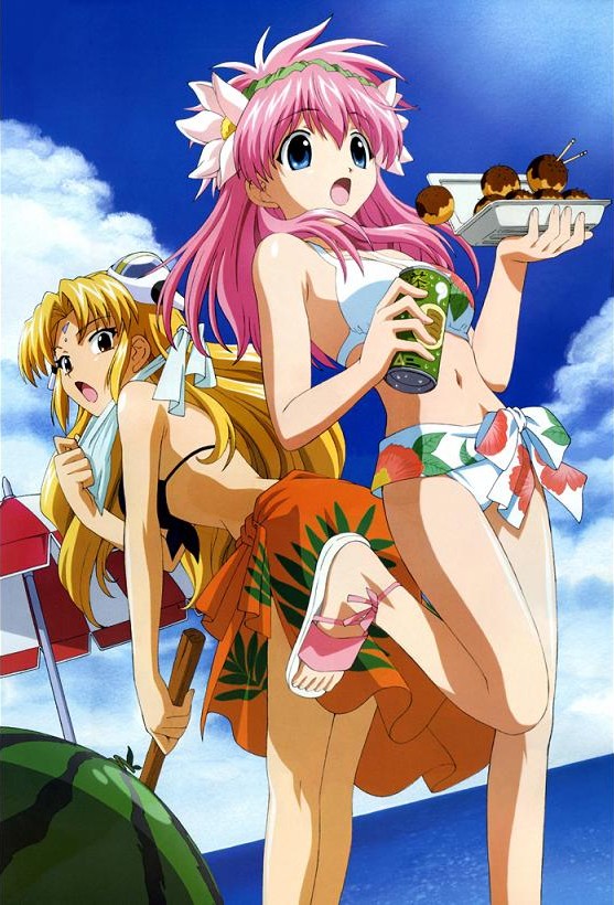 milfeulle sakuraba and ranpha franboise (galaxy angel) drawn by koga_makoto