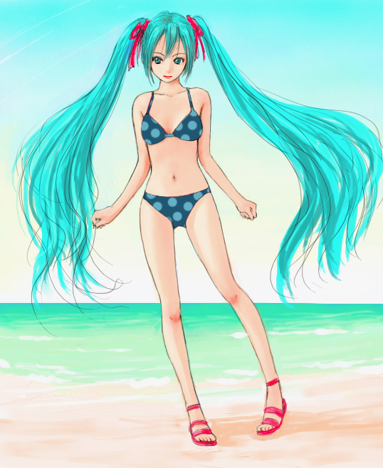 hatsune miku (vocaloid) drawn by tama_(tama's_website)