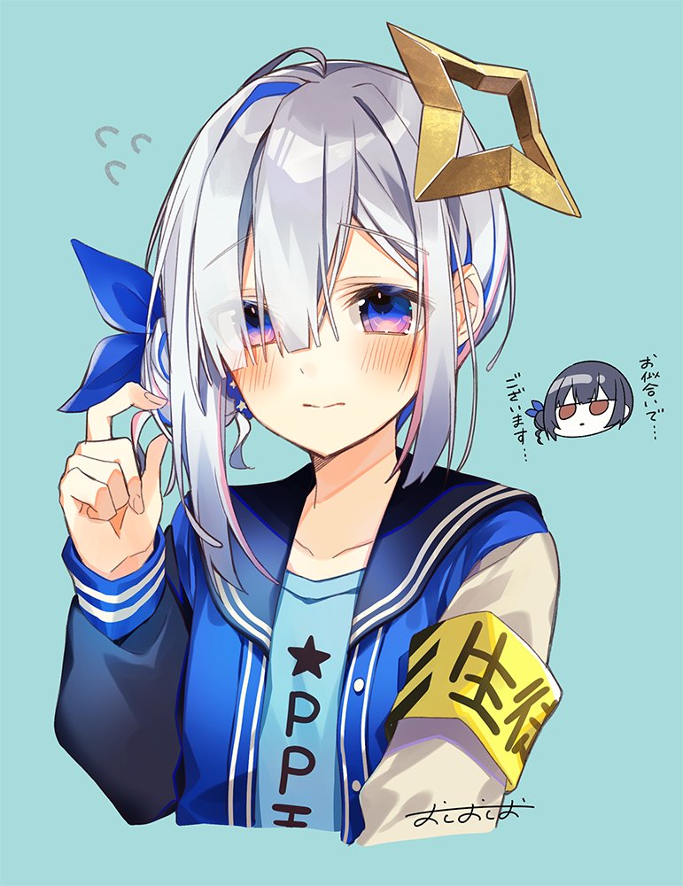 amane kanata and morino rinze (hololive and 2 more) drawn by oshioshio