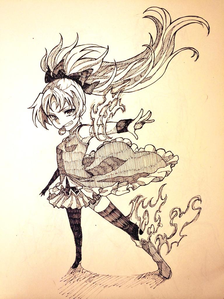 sakura kyoko (mahou shoujo madoka magica) drawn by aebj