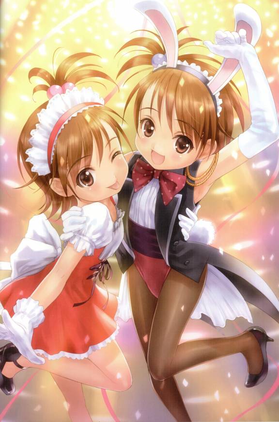 futami mami and futami ami (idolmaster and 1 more) drawn by goto_p