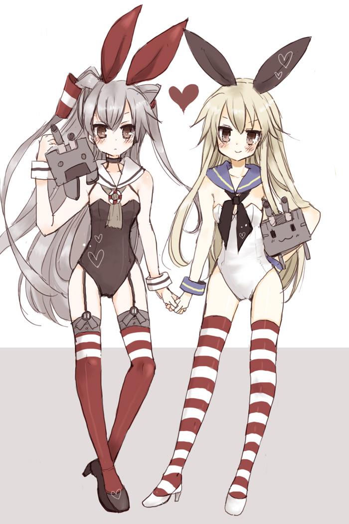 shimakaze, amatsukaze, rensouhou-chan, and rensouhou-kun (kantai collection) drawn by mito_(go!go!king!)