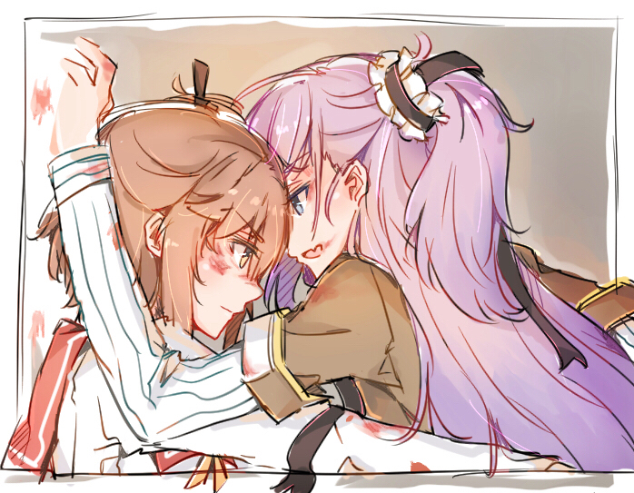 etou kanami and tsubakuro yume (toji no miko) drawn by lionet0806