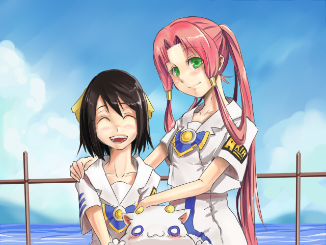 mizunashi akari, aria pokoteng, and aino ai (aria) drawn by aryus