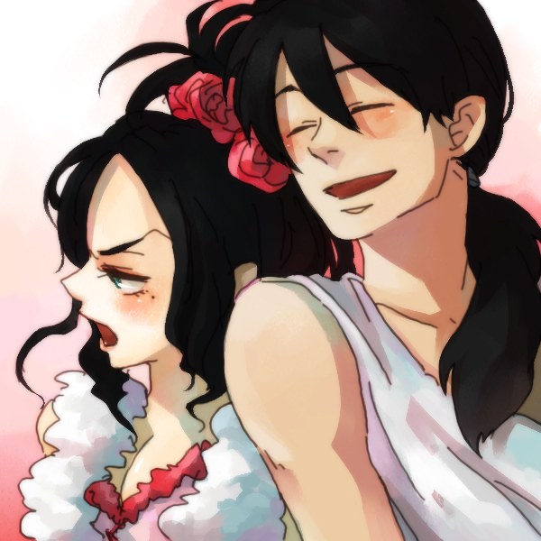 hero and deborah (dragon quest and 1 more) drawn by hidaka_ryou