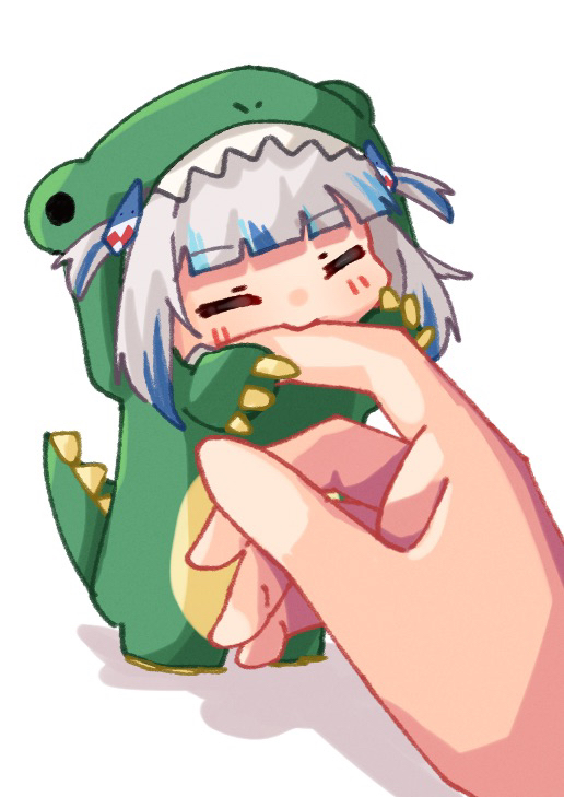 gawr gura (hololive and 1 more) drawn by kurushiro1102