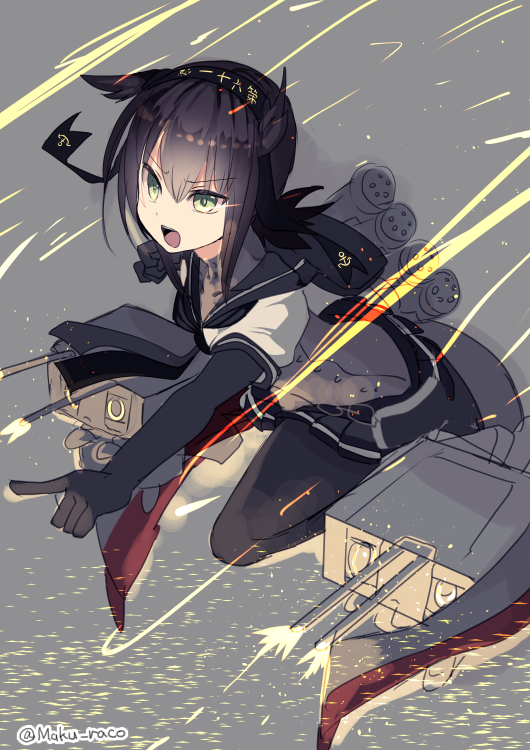 hatsuzuki and chou-10cm-hou-chan (kantai collection) drawn by cis_(carcharias)