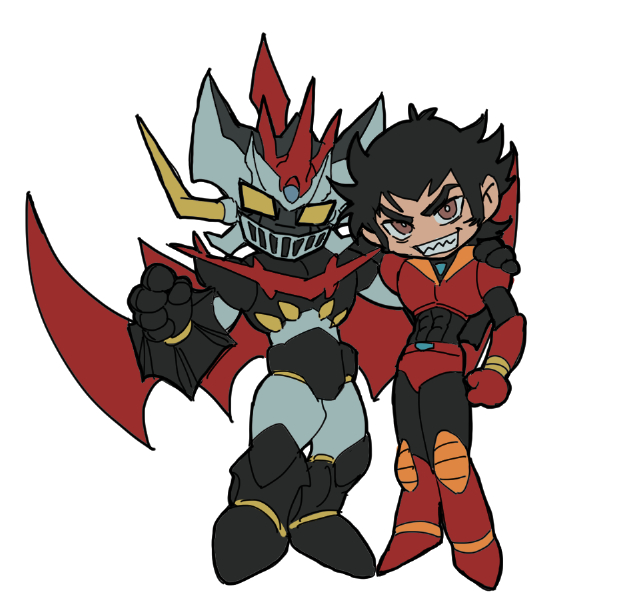 tsurugi tetsuya and great mazinkaiser (mazinger and 1 more) drawn by aayes19