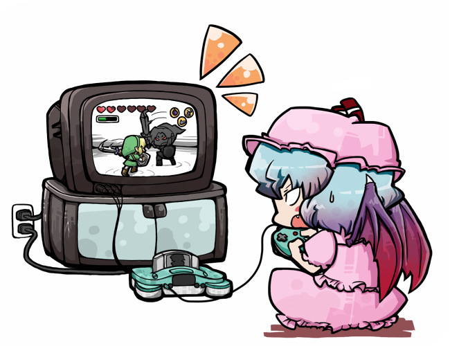 remilia scarlet, link, and dark link (touhou and 2 more) drawn by nura_(oaaaaaa)