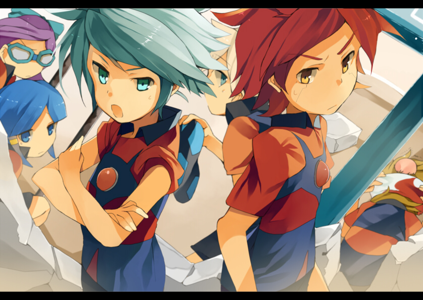 nagumo haruya, suzuno fuusuke, kurakake clara, barazono hana, heat, and 1 more (inazuma eleven) drawn by hinata_(hinata123)