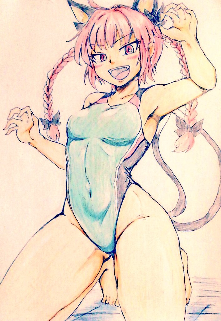 kaenbyou rin (touhou) drawn by d-m_(dii_emu)