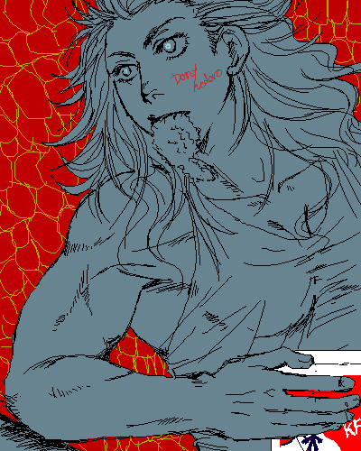 noi and colonel sanders (dorohedoro and 1 more) drawn by yosie