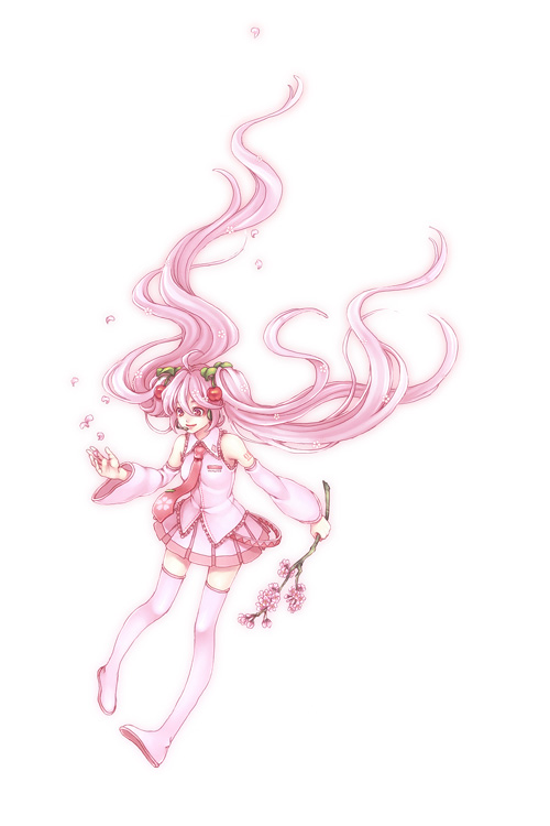hatsune miku and sakura miku (vocaloid) drawn by koko-1109