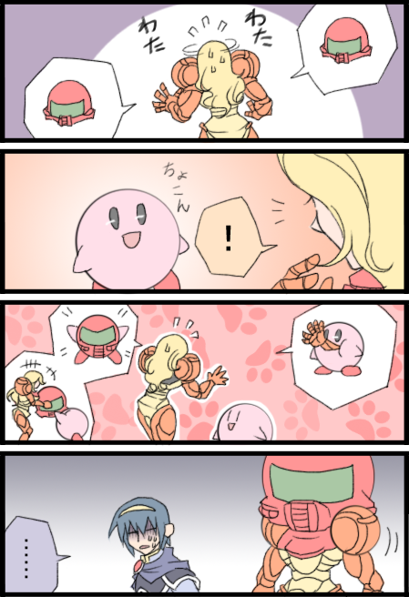 kirby, samus aran, and marth (fire emblem and 4 more)