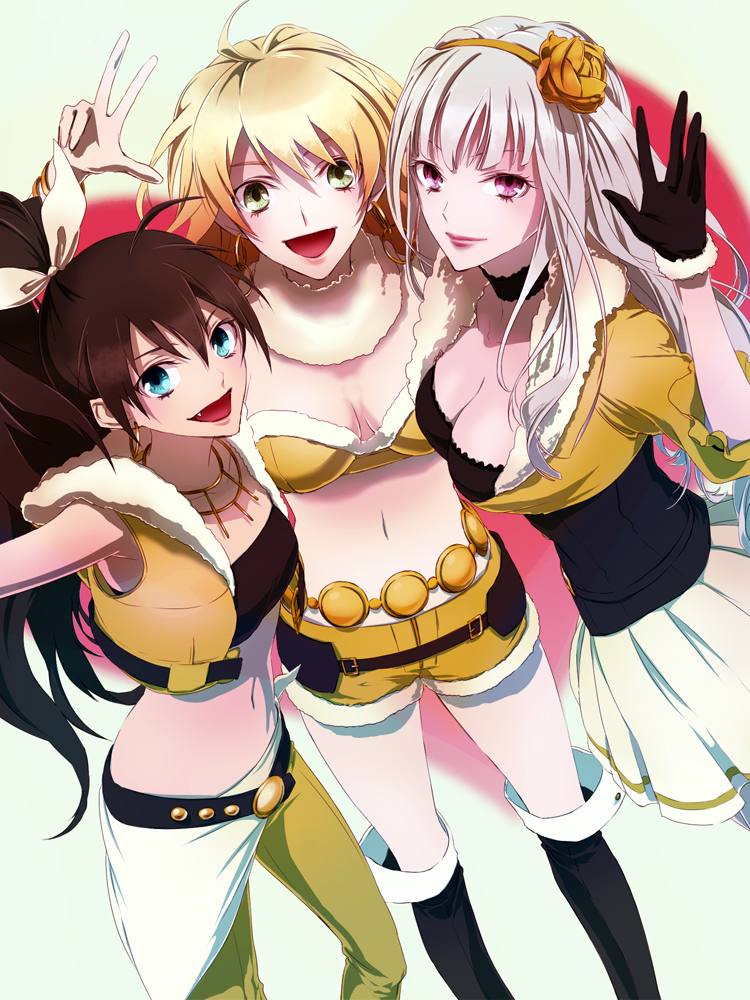 hoshii miki, shijou takane, and ganaha hibiki (idolmaster and 1 more) drawn by joka_(night_gate)