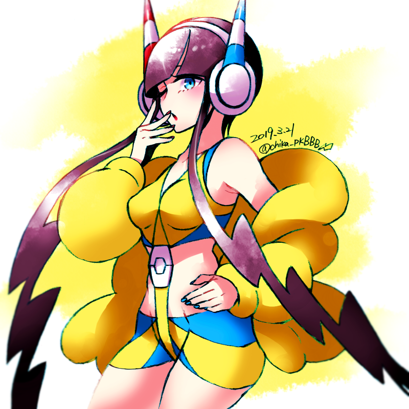 elesa (pokemon and 1 more) drawn by chikada