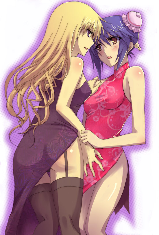 chroche latel pastalie and luca truelywaath (ar tonelico and 1 more) drawn by isya