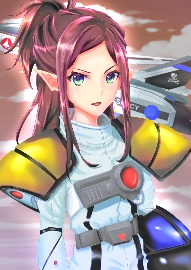vf-1 and mirage farina jenius (macross and 2 more) drawn by mitaka