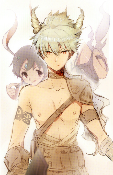 hakuryuu and shuu (inazuma eleven and 1 more) drawn by rococolove