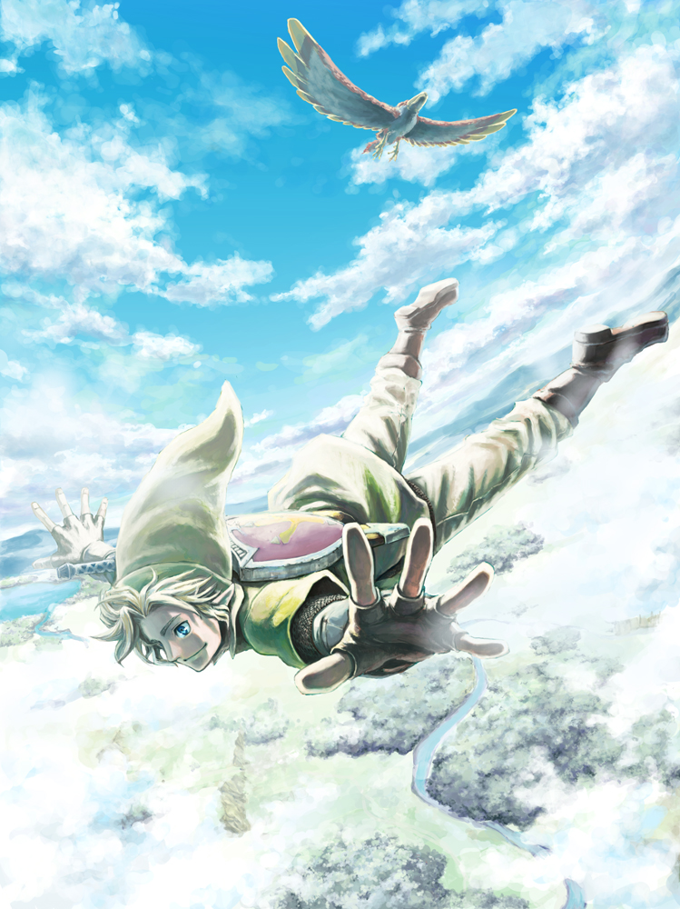 link and loftwing (the legend of zelda and 1 more) drawn by beco