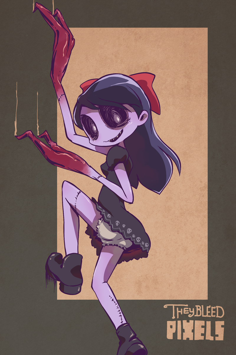 the girl with the claws (they bleed pixels) drawn by k-nattoh