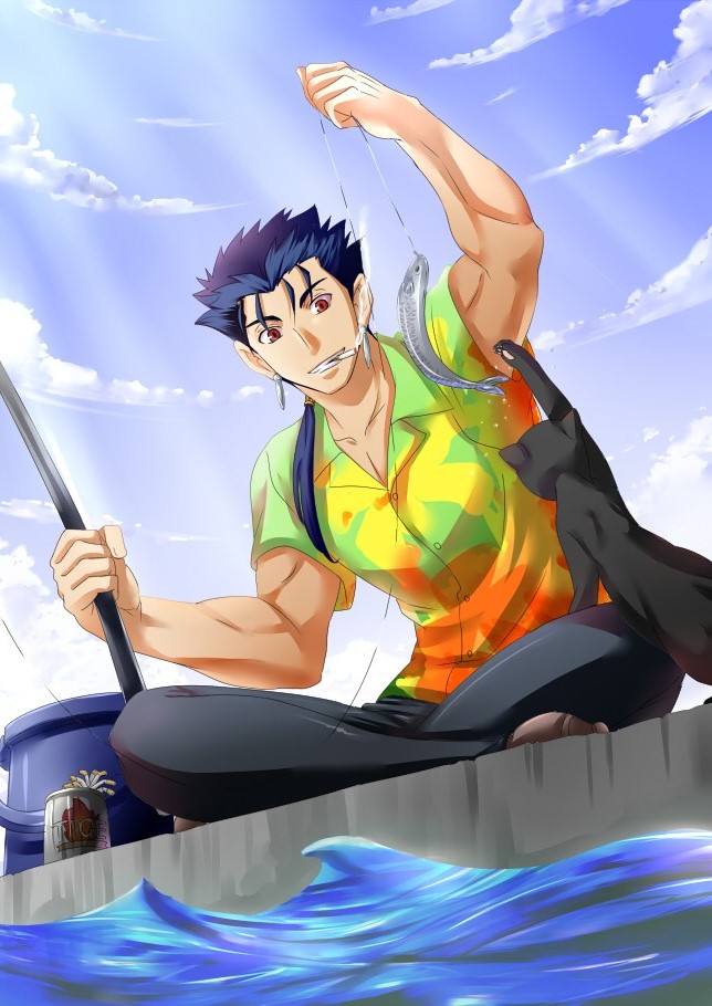 cu chulainn (fate and 1 more) drawn by urako