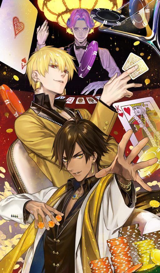 gilgamesh, ozymandias, and mephistopheles (fate and 1 more) drawn by sata_(ipev)